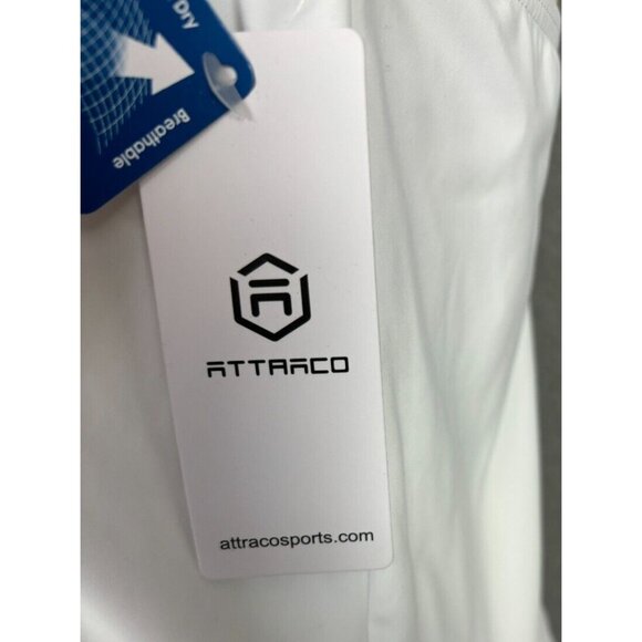 Attraco Women's Scalloped Edge White Athletic Dress Size Large New With Tag's. - Picture 5 of 8